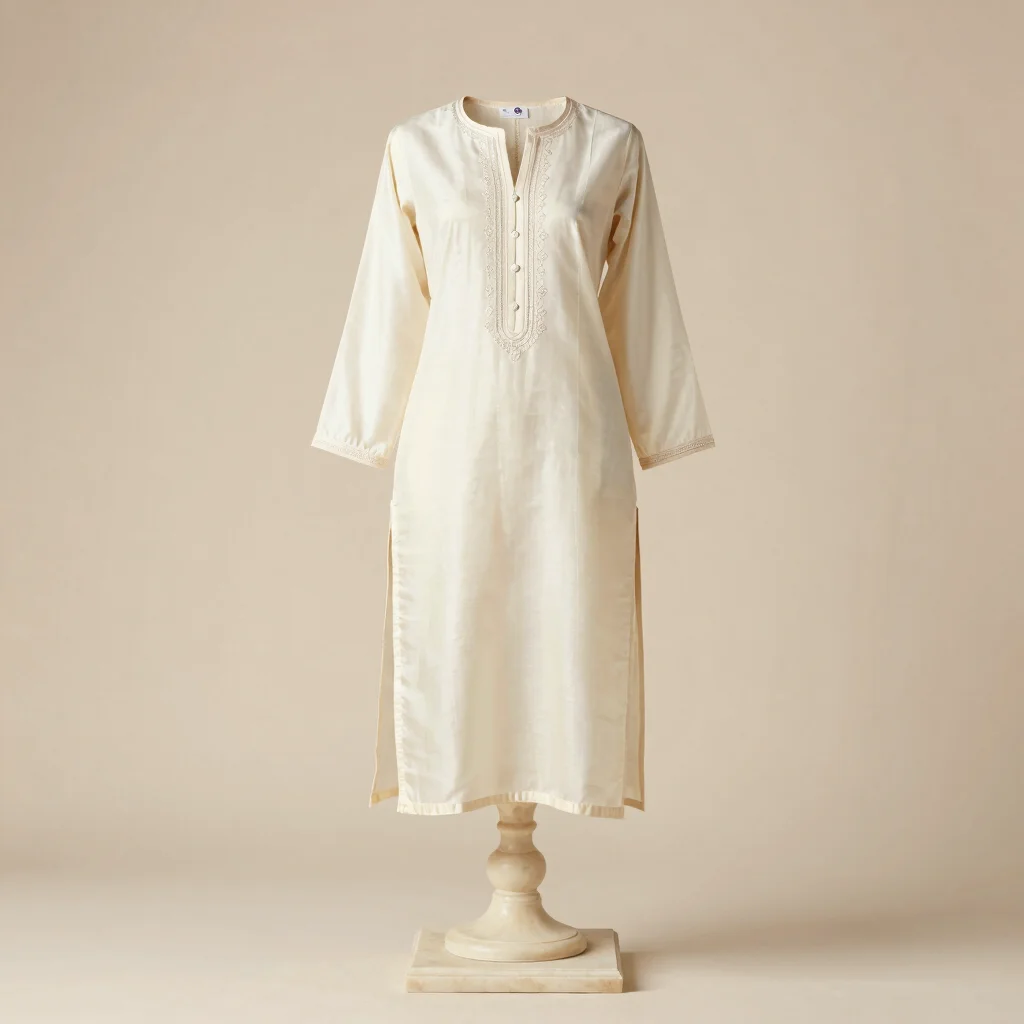 Embroidered Silk Chanderi Tunic